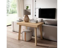 Mesa Consola Extensivel, 180, Para 8 Péssoas, Pés De Madeira, Carvahlo E Preto