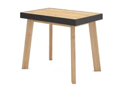 Mesa Consola Extensivel, 220, Para 10 Péssoas, Pés De Madeira, Carvahlo E Preto