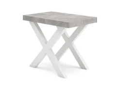 Mesa Consola Extensivel, 260, Para 12 Péssoas, Pés De Madeira, Cimento