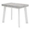 Mesa Consola Extensivel, 220, Para 10 Péssoas, Pés De Madeira, Cimento