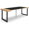 Mesa Consola Extensivel, 220, Para 10 Péssoas, Pés De Madeira, Carvahlo E Preto