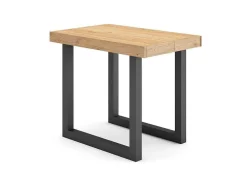 Mesa Consola Extensivel, 220, Para 10 Péssoas, Pés De Madeira, Carvahlo E Preto