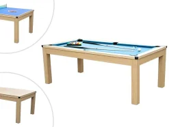 Mesa Convertivel - Mesa De Bilhar E De Ping Pong Balthazar - 213*112*81.5 Cm - Azul