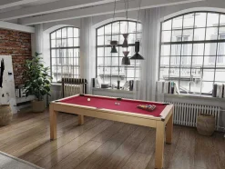 Mesa Convertivel - Mesa De Bilhar E De Ping Pong Balthazar - 213*112*81.5 Cm - Vermelho