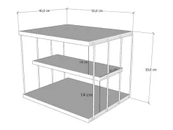 Mesa De Apoio Com 1 Prateleira Natural Claro E Preto - Brilena