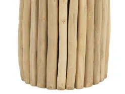Mesa De Apoio Em Teca Cor Natural - Lutiana