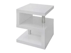 Mesa De Apoio Lylia - Mdf Lacado A Branco - Com Leds - Branco