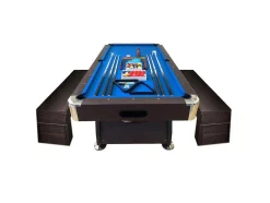 Mesa De Bilhar De 8 Pés Com Banco De Armazenamento Viper Blue