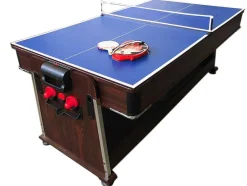 Mesa De Bilhar 7 Pés Multijogo Vermelho Air Hockey + Ping Pong - Stark