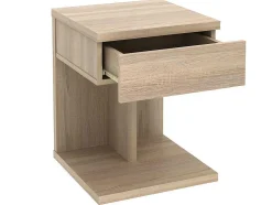 Mesa De Cabeceira Com 1 Gaveta Cor Carvalho - Borla