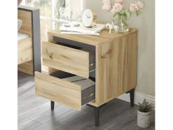 Mesa De Cabeceira Com 2 Gavetas - Venprodin - Feltro 45 Cm - Antracite