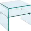 Mesa De Cabeceira Com 1 Nicho Em Vidro Temperado - Stileos