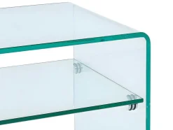 Mesa De Cabeceira Com 1 Nicho Em Vidro Temperado - Stileos
