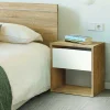 Mesa De Cabeceira Juvenil Com 1 Gaveta 42X40X28 Cambriano-Branco