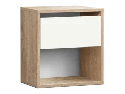 Mesa De Cabeceira Juvenil Com 1 Gaveta 42X40X28 Cambriano-Branco