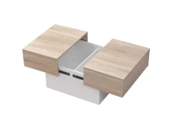 Mesa De Cafe Branca Greta Com Tampo Amovivel