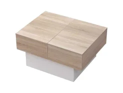 Mesa De Cafe Branca Greta Com Tampo Amovivel