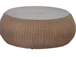 Mesa De Centro De Jardim Em Resina Entrancada Caramelo - Whiteheaven