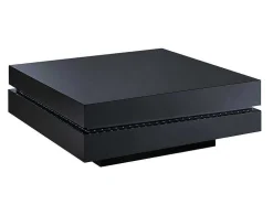 Mesa De Centro Lyess - Mdf Lacado Preto - Leds
