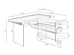 Mesa De Escritório Com Tampo Principal, Gavetas 3002