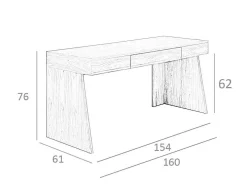 Mesa De Escritório Em Madeira De Nogueira E Aco Preto 3217