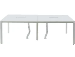 Mesa De Escritório 4 Péssoas Branco C120 Cm - Downtown