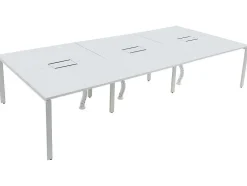 Mesa De Escritório 6 Péssoas Branco C120 Cm - Downtown