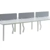 Mesa De Escritório 6 Péssoas Branco C120 Cm Com Separadores - Downtown