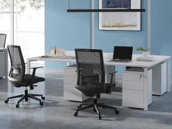 Mesa De Escritório 4 Péssoas Branco C140 Cm - Downtown