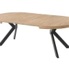 Mesa De Jantar Extensivel 4 A 8 Lugares Em Mdf E Aco Natural E Preto - Komoni