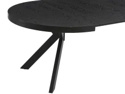 Mesa De Jantar Extensivel 4 A 8 Lugares Em Mdf E Aco Preto - Komoni