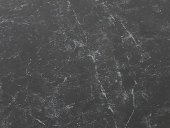 Mesa De Jantar Extensivel 6 A 8 Lugares Em Ceramica E Metal Efeito Marmore Preto - Thylia