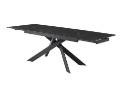 Mesa De Jantar Extensivel De 6 A 10 Lugares Em Ceramica E Metal Efeito Marmore Branco E Antracite - Corema De Pascal Morabito