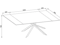 Mesa De Jantar Extensivel De 6 A 10 Lugares Em Ceramica E Metal Efeito Marmore Branco E Antracite - Corema De Pascal Morabito