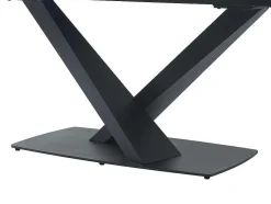 Mesa De Jantar Extensivel De 6 A 10 Lugares Em Vidro Temperado, Ceramica E Metal, Efeito Marmore Preto - Malata De Pascal Morabito