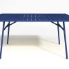 Mesa De Jardim C. 160 Cm Em Metal Azul-Escuro - Mirmande