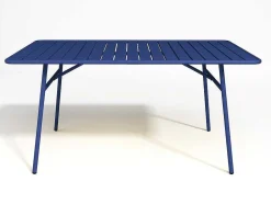 Mesa De Jardim C. 160 Cm Em Metal Azul-Escuro - Mirmande