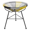 Mesa De Jardim De Fibra De Resina Entrancada - Amarelo, Cinzento, Preto - Alios