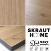 Mesa De Sala De Jantar, 8 Péssoas, 170, Robusto E Estavel Gracas A Sua Estrutura E Pernas Solidas, Oak E Preta, Industrial