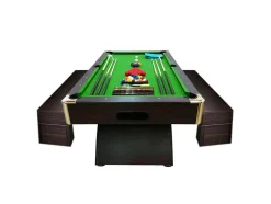 Mesa De Sinuca Moderna De 8 Pés Com Banco De Armazenamento Poseidon