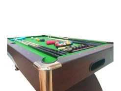 Mesa De Sinuca Moderna De 8 Pés Com Banco De Armazenamento Poseidon
