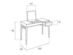 Mesa De Toucador Com Tampo Em Mdf Lacado Em Niebla Brillo 7001