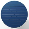 Mesa Redonda De Jardim D. 110 Cm Em Metal Azul-Escuro - Mirmande