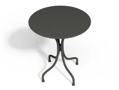 Mesa Redonda De Jardim D. 60 Cm Em Metal Cinzento-Escuro - Mirmande
