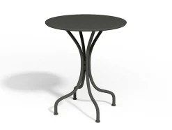 Mesa Redonda De Jardim D. 60 Cm Em Metal Cinzento-Escuro - Mirmande