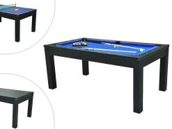 Mesa Transformavel De Bilhar E Ping-Pong Cor Preta De C182 X L102 X A80 Cm - Sousa