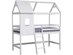 Mezzanine Cama Para Crianças 190X90Cm Margot Branco