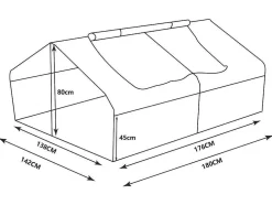 Mini Estufa De Jardim De 2,56 M Dimensoes C180 X L142 X A80 Cm - Gentiane