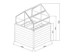 Mini Estufa Em Policarbonato E Estrutura Em Aluminio C120 X L120 X A169 Cm Antracite - Genista