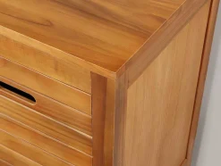 Móvel De Casa De Banho Em Madeira De Acacia Com Lavatório Individual De 130 Cm - Pulukan